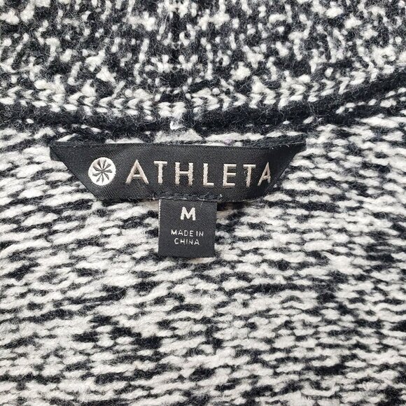 Athleta Wool Cashmere Panorama Point Sweater Wrap Womens Medium Black Marl - Picture 6 of 9